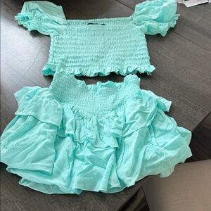 Katie J NYC Girls Aqua Mint Two-Piece Matching Set